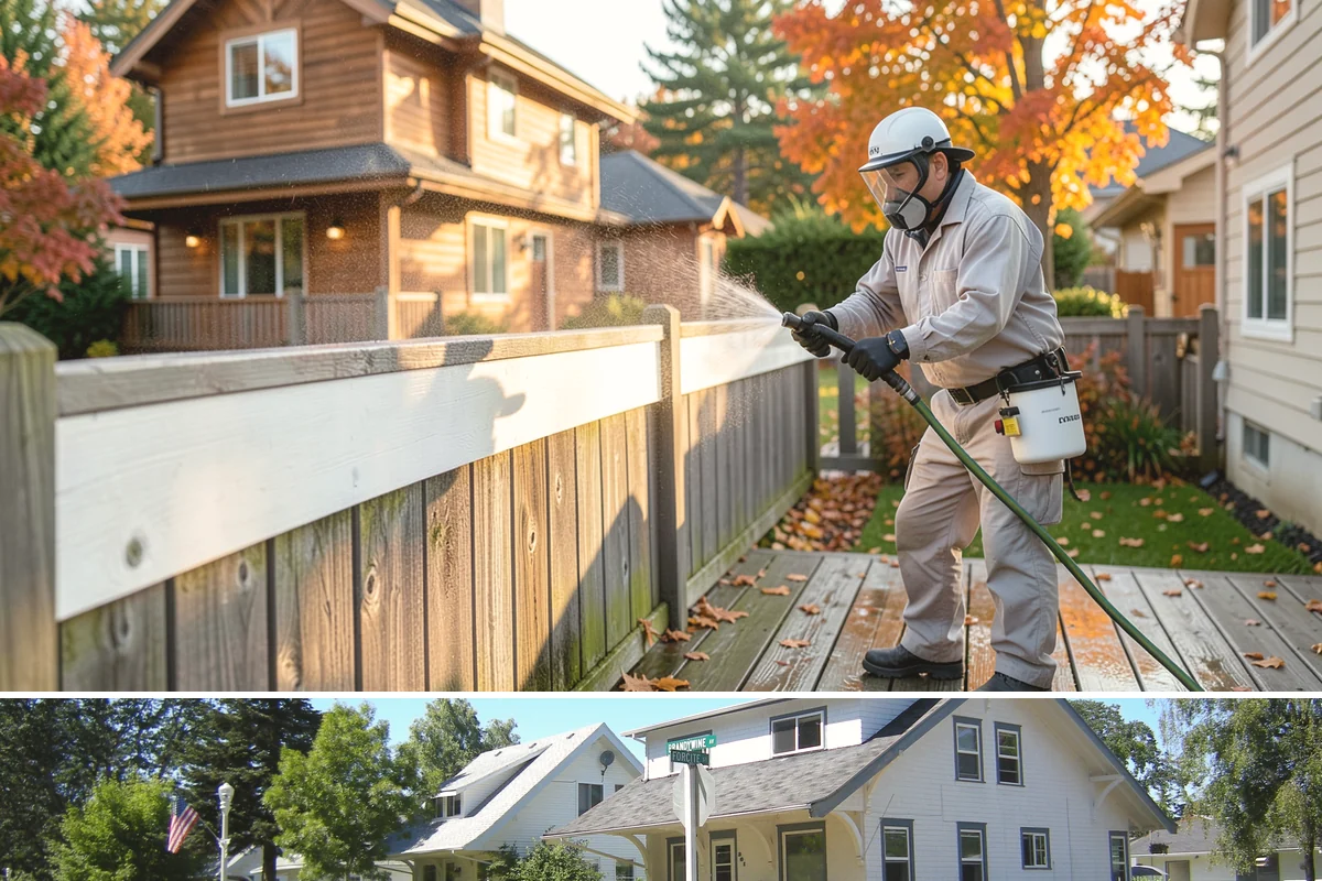 Exterior House Cleaning in DuPont, Pierce County, WA - Plan for the warmer months of late spring to early autumn when surfaces dry quickly between cleaning steps.