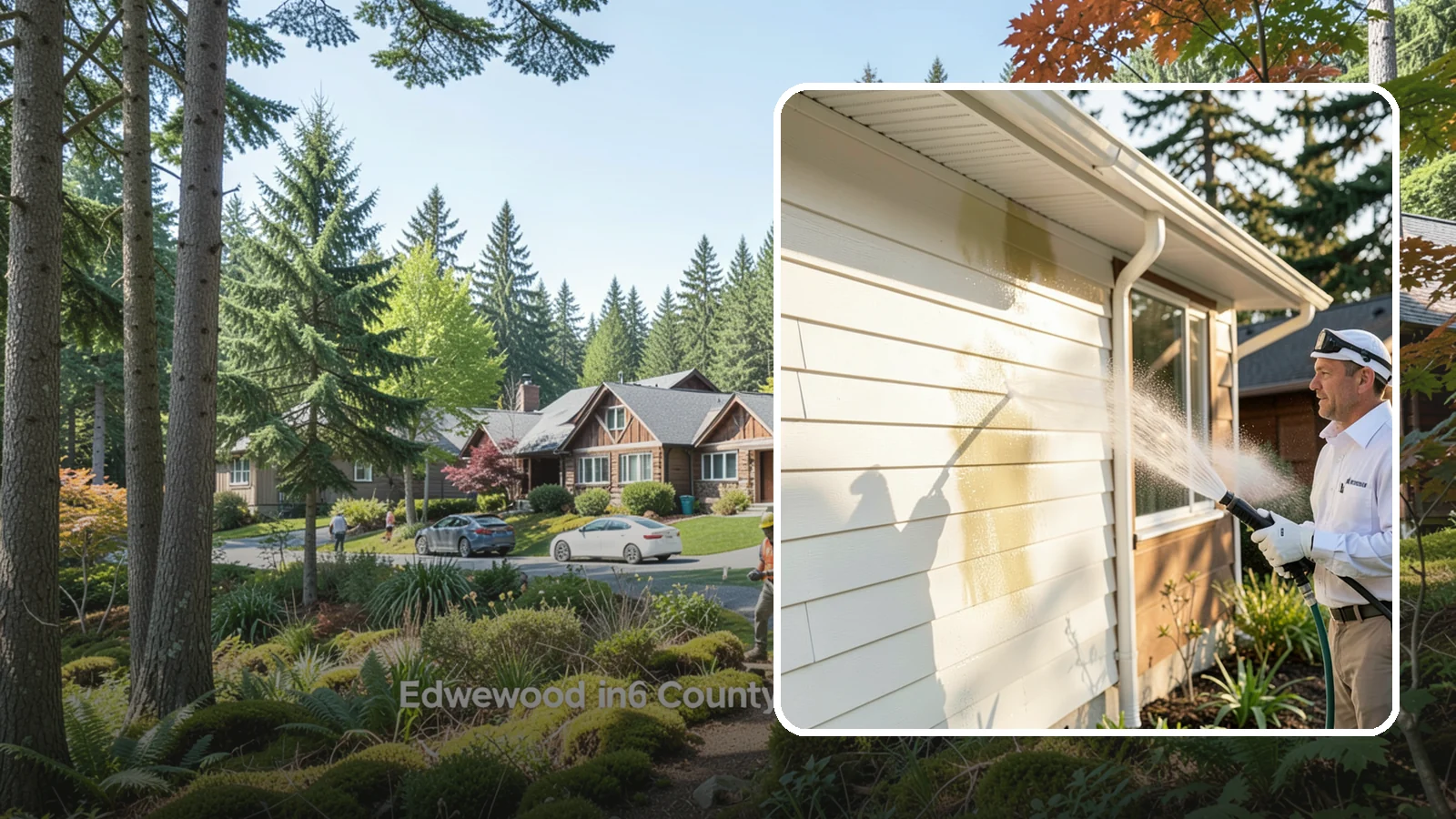 Exterior House Cleaning in Edgewood, Pierce County, WA - Exterior house cleaning tackles the full outside of your home, from siding and soffits to trim and entry areas dulled by...