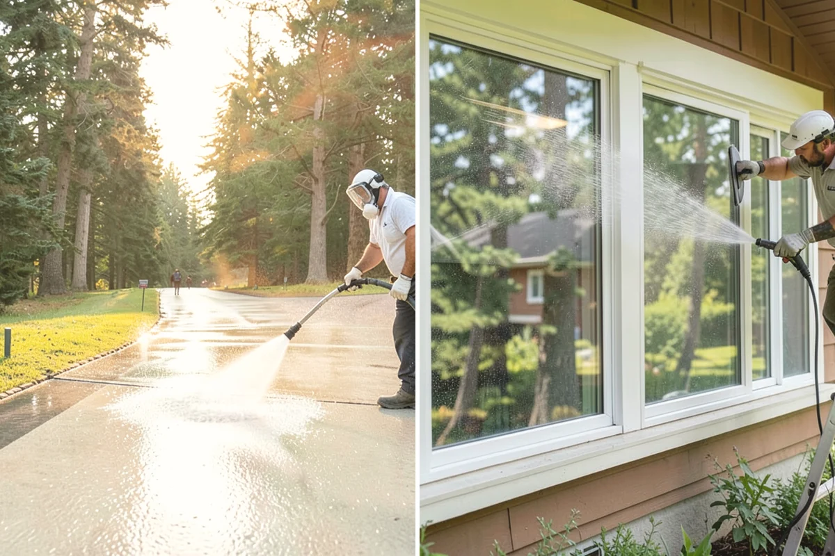Exterior House Cleaning in Edgewood, Pierce County, WA - Walk the perimeter and map every surface needing attention