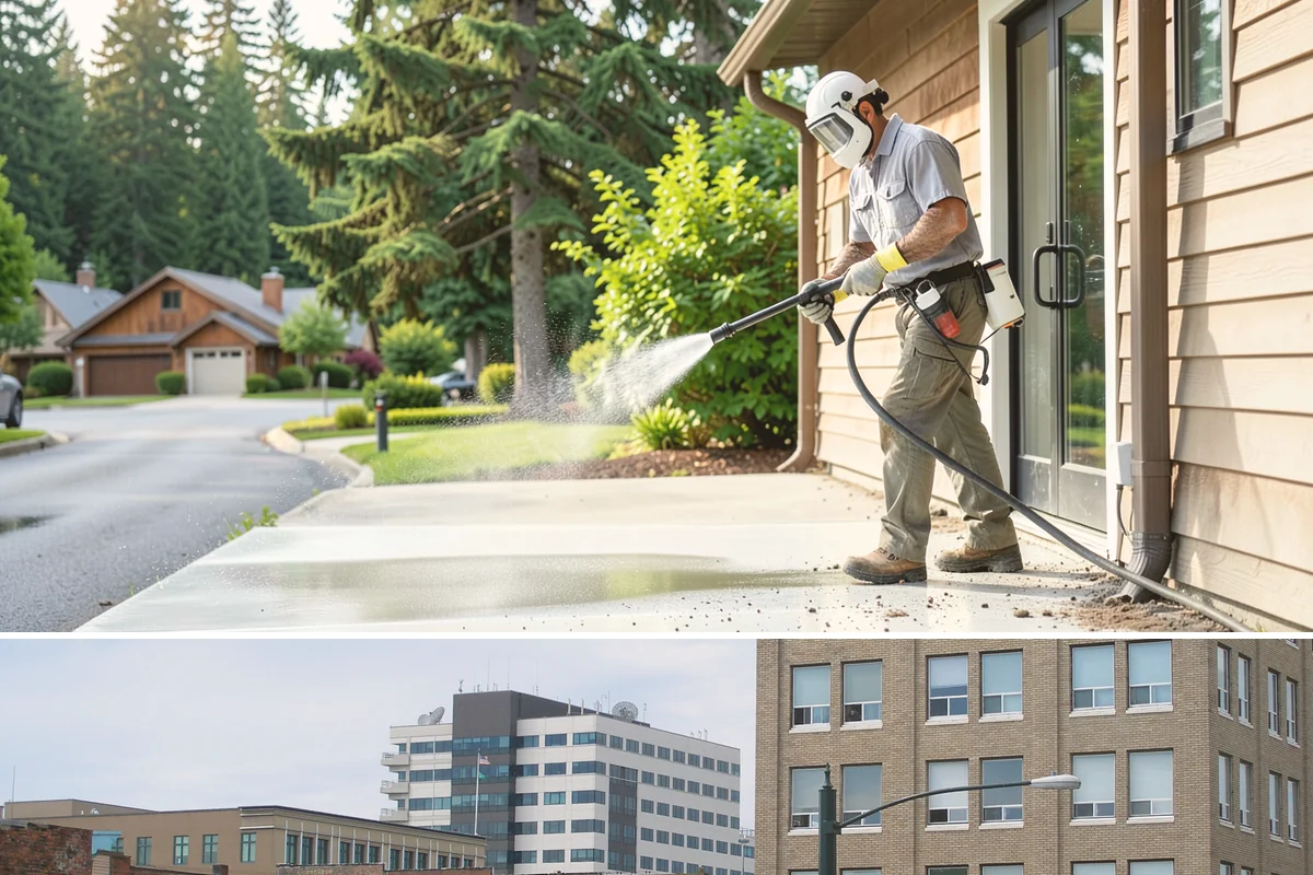 Exterior House Cleaning in Everett, Snohomish County, WA - Plan for the warmer months of late spring to early autumn when surfaces dry quickly between cleaning steps.