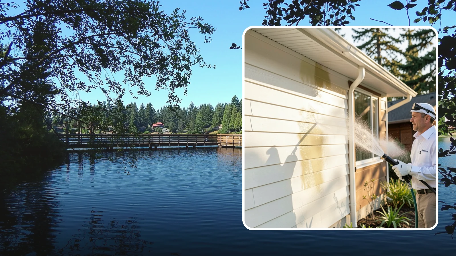 Exterior House Cleaning in Federal Way, King County, WA - Exterior house cleaning tackles the full outside of your home, from siding and soffits to trim and entry areas dulled by...