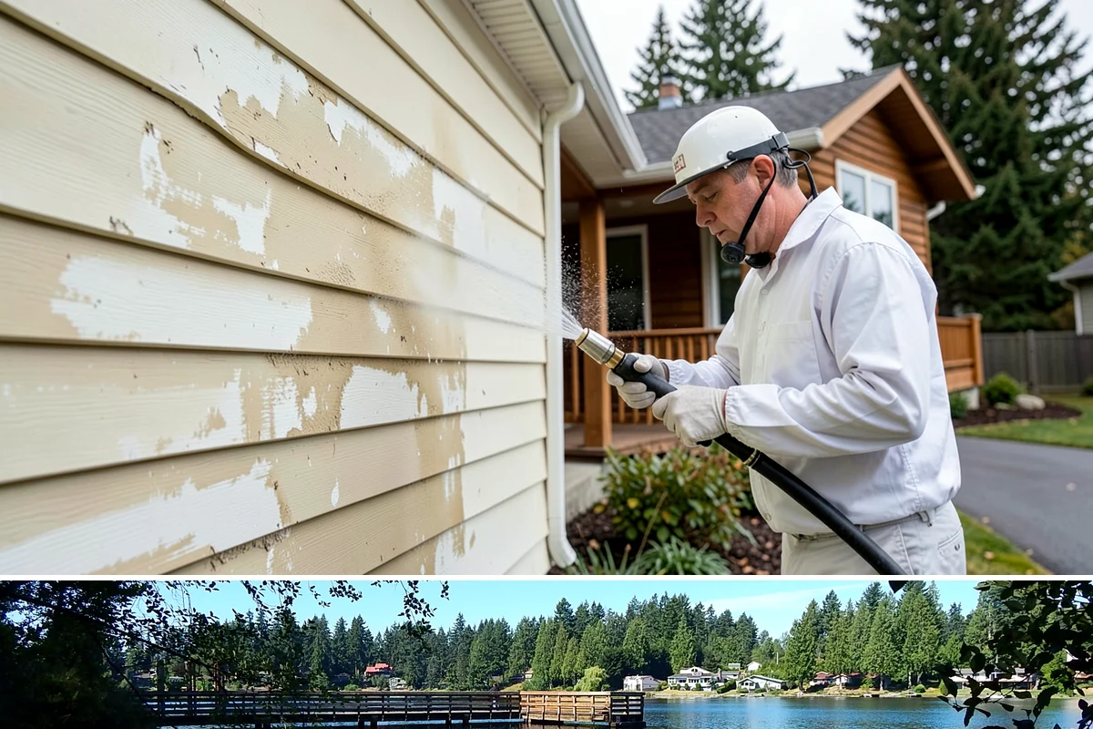 Exterior House Cleaning in Federal Way, King County, WA - Plan for the warmer months of late spring to early autumn when surfaces dry quickly between cleaning steps.