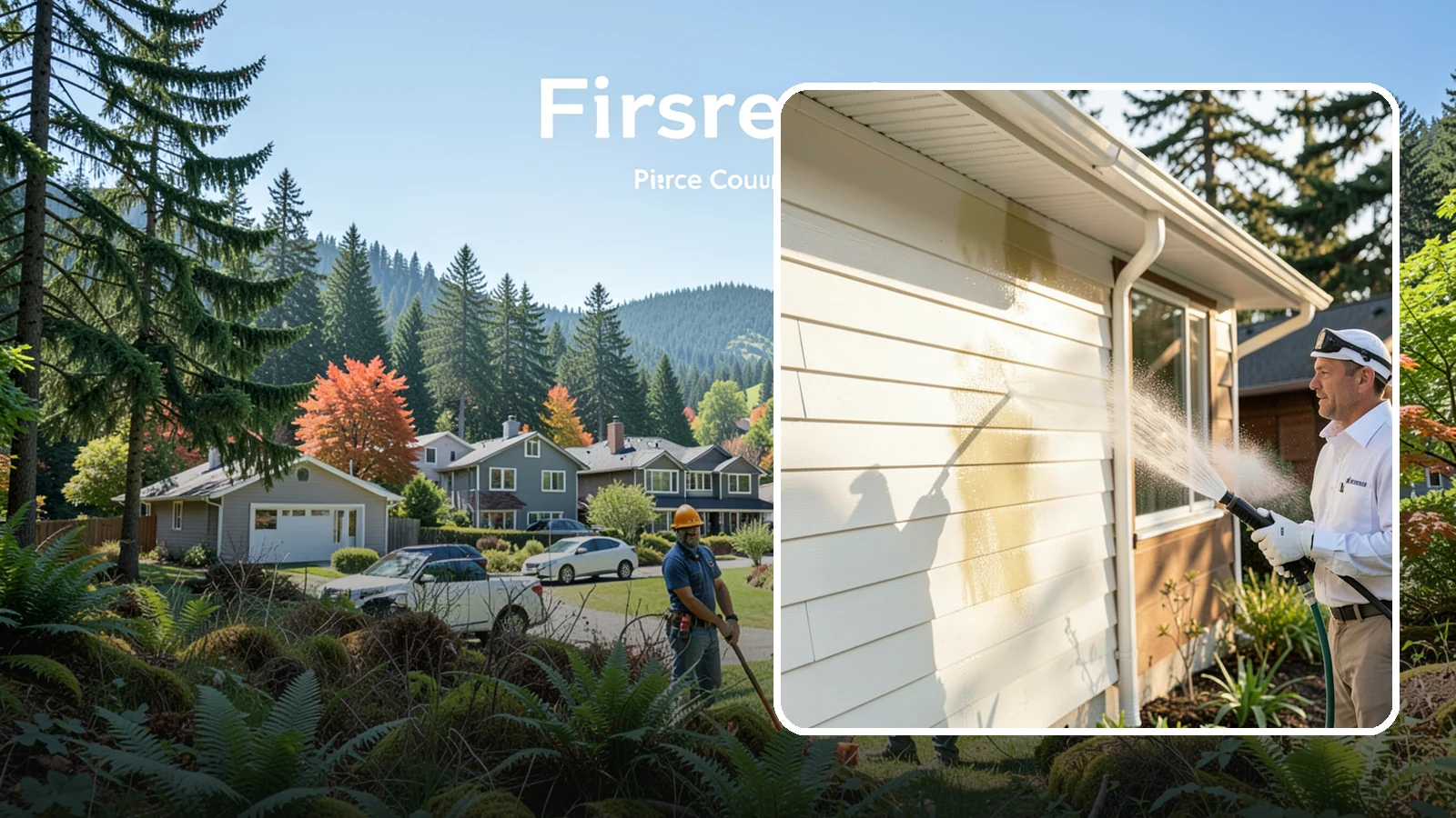 Exterior House Cleaning in Fircrest, Pierce County, WA - Exterior house cleaning tackles the full outside of your home, from siding and soffits to trim and entry areas dulled by...