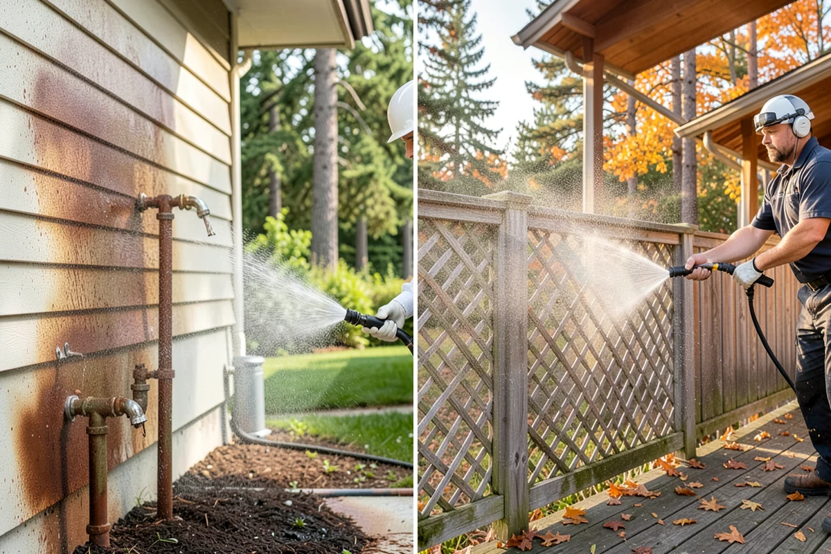 Exterior House Cleaning in Fircrest, Pierce County, WA - Walk the perimeter and map every surface needing attention