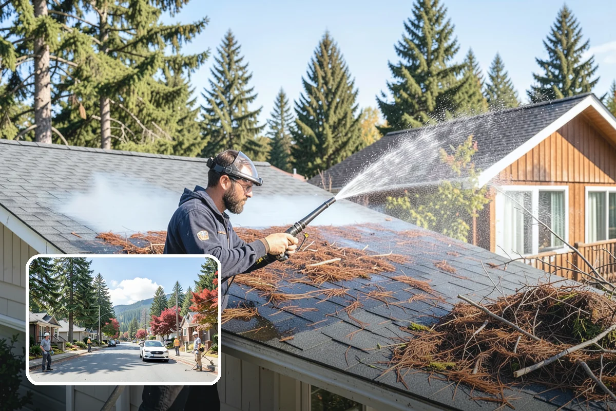 Exterior House Cleaning in Hunts Point, King County, WA - Covers the whole envelope, not just the obvious walls