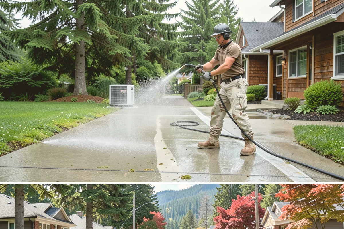 Exterior House Cleaning in Hunts Point, King County, WA - Plan for the warmer months of late spring to early autumn when surfaces dry quickly between cleaning steps.