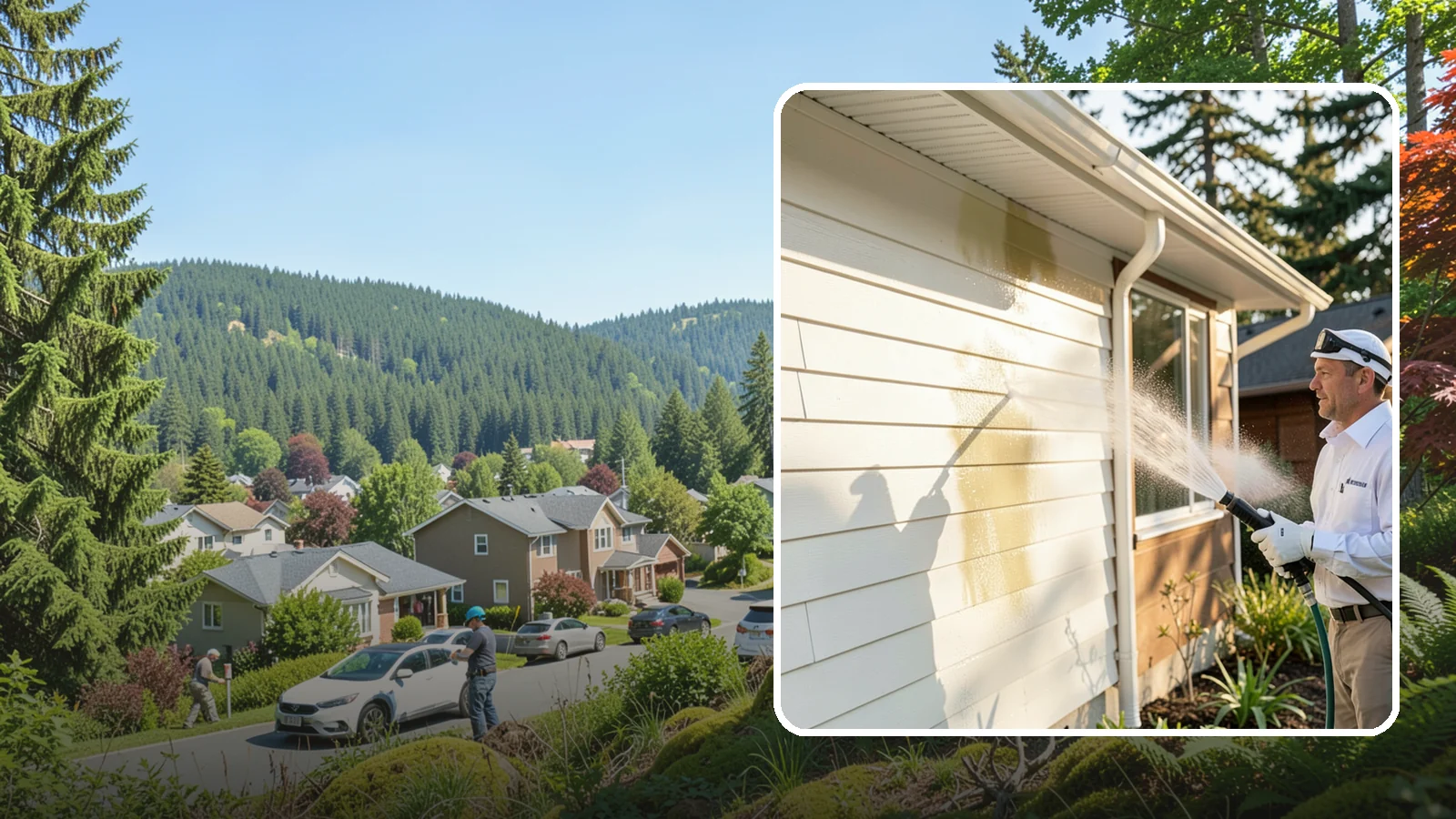 Exterior House Cleaning in Index, Snohomish County, WA - Exterior house cleaning tackles the full outside of your home, from siding and soffits to trim and entry areas dulled by...