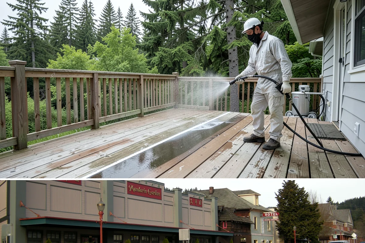 Exterior House Cleaning in Issaquah, King County, WA - Plan for the warmer months of late spring to early autumn when surfaces dry quickly between cleaning steps.