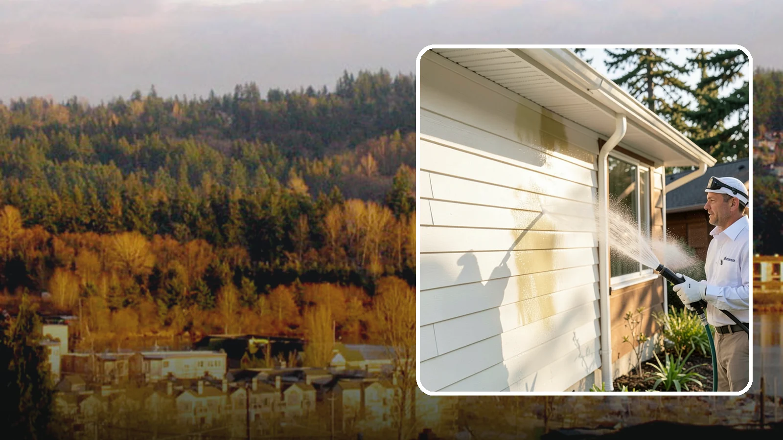 Exterior House Cleaning in Kenmore, King County, WA - Exterior house cleaning tackles the full outside of your home, from siding and soffits to trim and entry areas dulled by...