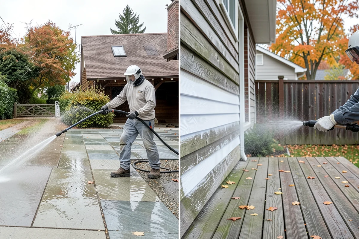 Exterior House Cleaning in Kenmore, King County, WA - Walk the perimeter and map every surface needing attention