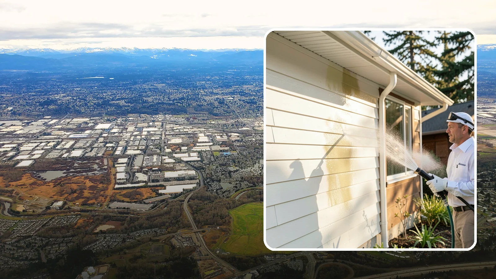 Exterior House Cleaning in Kent, King County, WA - Exterior house cleaning tackles the full outside of your home, from siding and soffits to trim and entry areas dulled by...