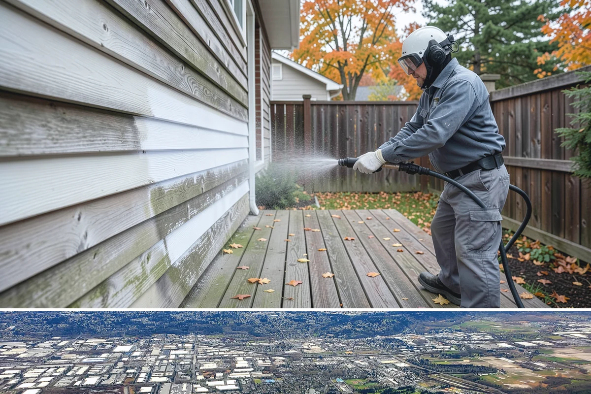 Exterior House Cleaning in Kent, King County, WA - Plan for the warmer months of late spring to early autumn when surfaces dry quickly between cleaning steps.