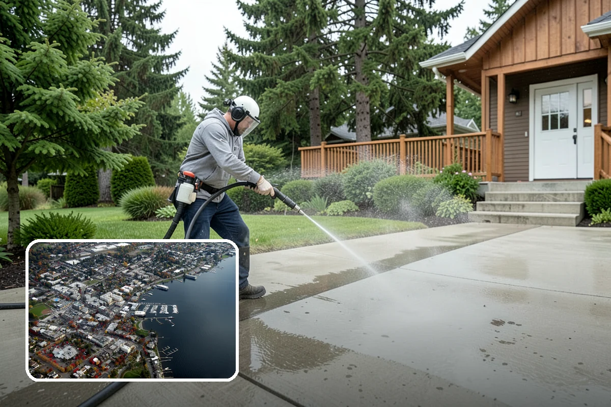 Exterior House Cleaning in Kirkland, King County, WA - Covers the whole envelope, not just the obvious walls