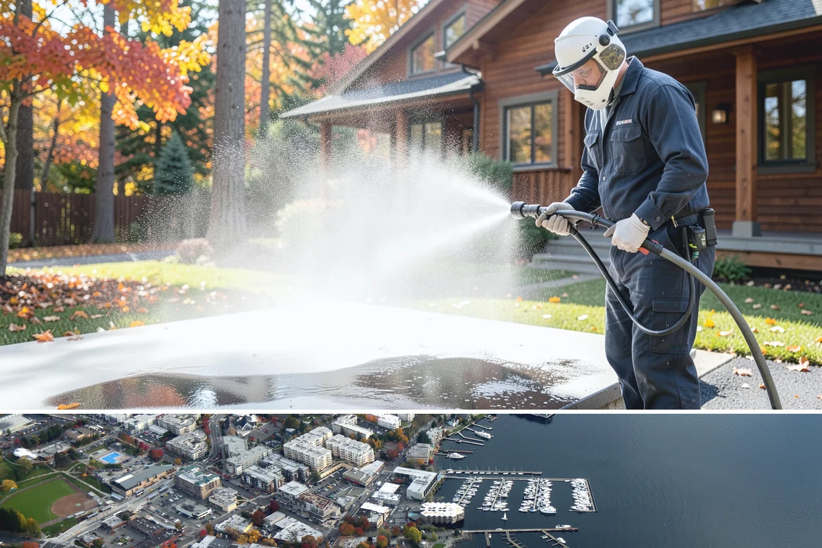 Exterior House Cleaning in Kirkland, King County, WA - Plan for the warmer months of late spring to early autumn when surfaces dry quickly between cleaning steps.