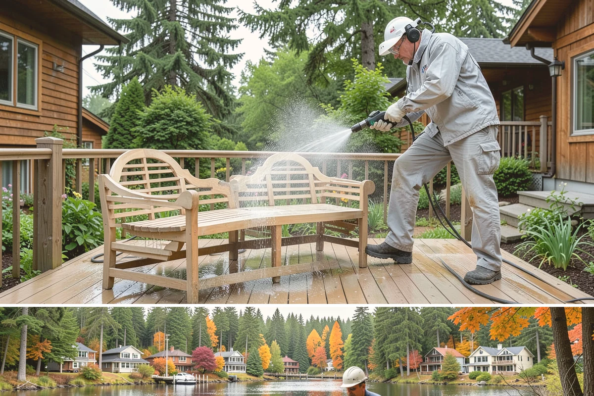 Exterior House Cleaning in La Conner, Skagit County, WA - Plan for the warmer months of late spring to early autumn when surfaces dry quickly between cleaning steps.