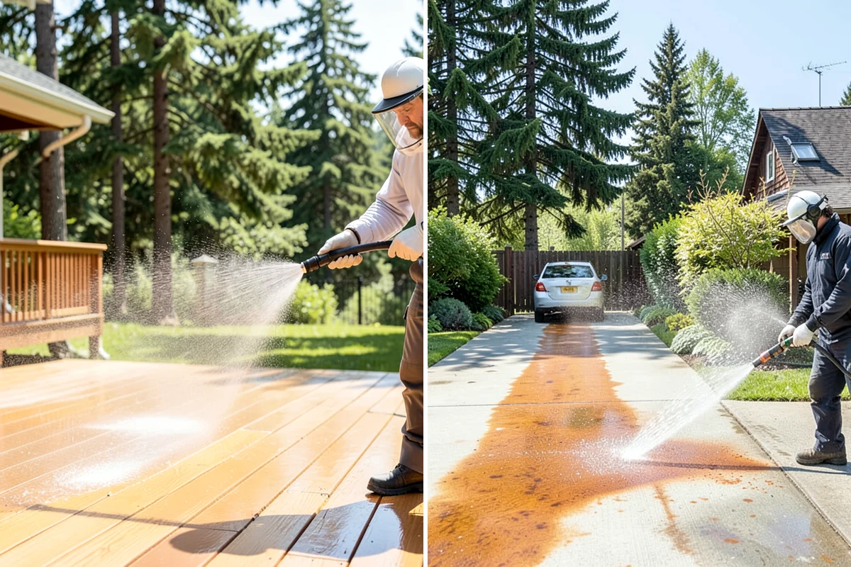 Exterior House Cleaning in Lake Forest Park, King County, WA - Walk the perimeter and map every surface needing attention