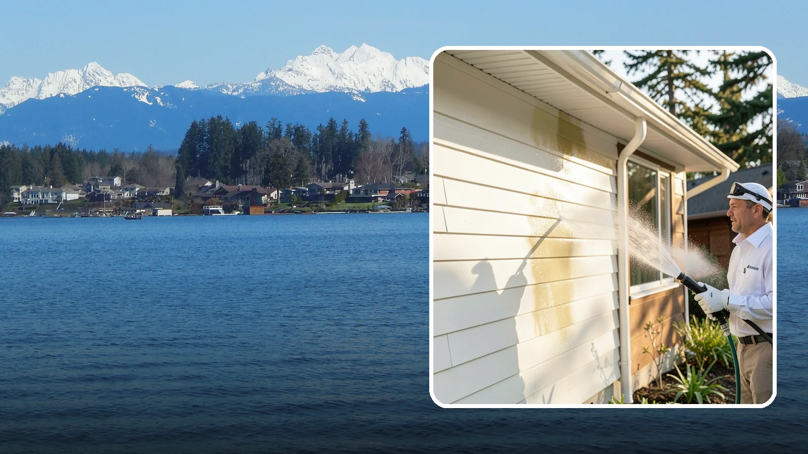 Exterior House Cleaning in Lake Stevens, Snohomish County, WA - Exterior house cleaning tackles the full outside of your home, from siding and soffits to trim and entry areas dulled by...