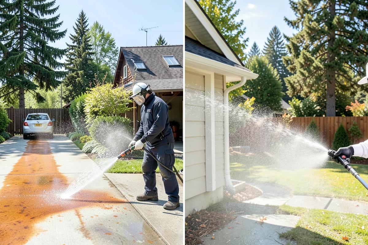 Exterior House Cleaning in Lakewood, Pierce County, WA - Walk the perimeter and map every surface needing attention