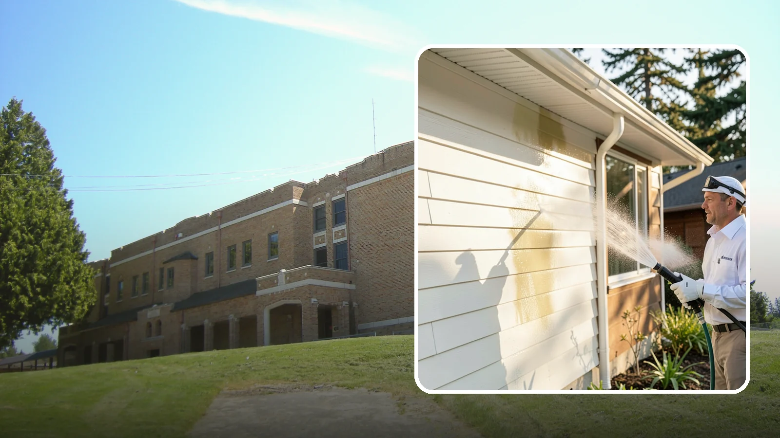 Exterior House Cleaning in Maple Valley, King County, WA - Exterior house cleaning tackles the full outside of your home, from siding and soffits to trim and entry areas dulled by...