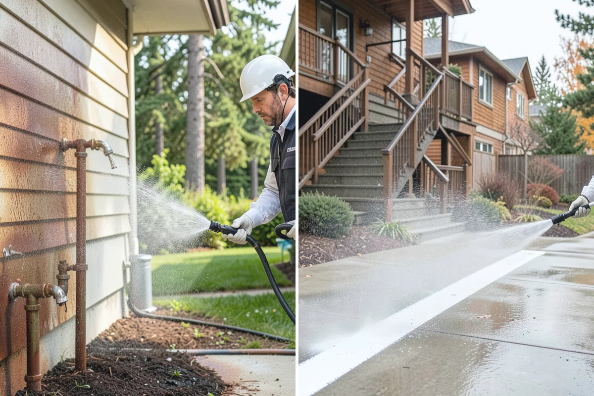 Exterior House Cleaning in Marysville, Snohomish County, WA - Walk the perimeter and map every surface needing attention