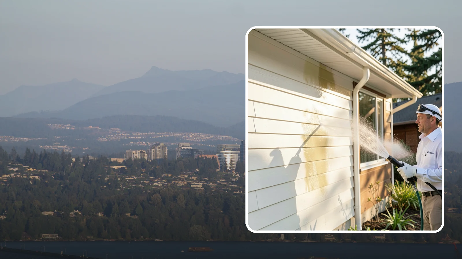 Exterior House Cleaning in Medina, King County, WA - Exterior house cleaning tackles the full outside of your home, from siding and soffits to trim and entry areas dulled by...