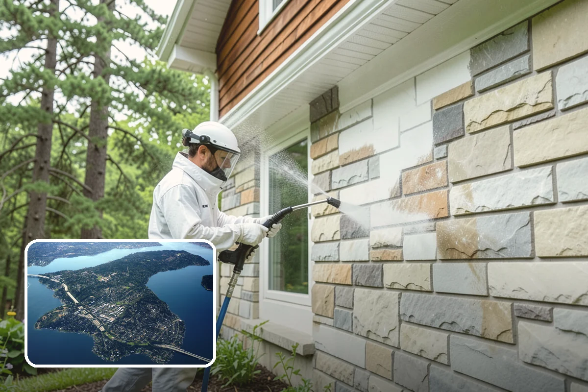 Exterior House Cleaning in Mercer Island, King County, WA - Covers the whole envelope, not just the obvious walls