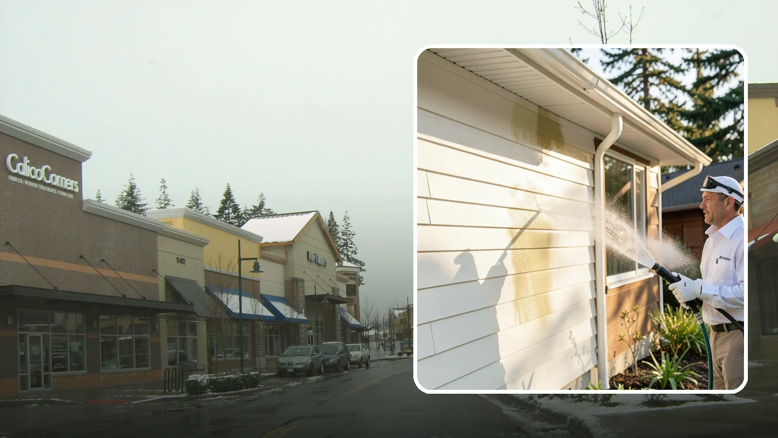 Exterior House Cleaning in Mill Creek, Snohomish County, WA - Exterior house cleaning tackles the full outside of your home, from siding and soffits to trim and entry areas dulled by...