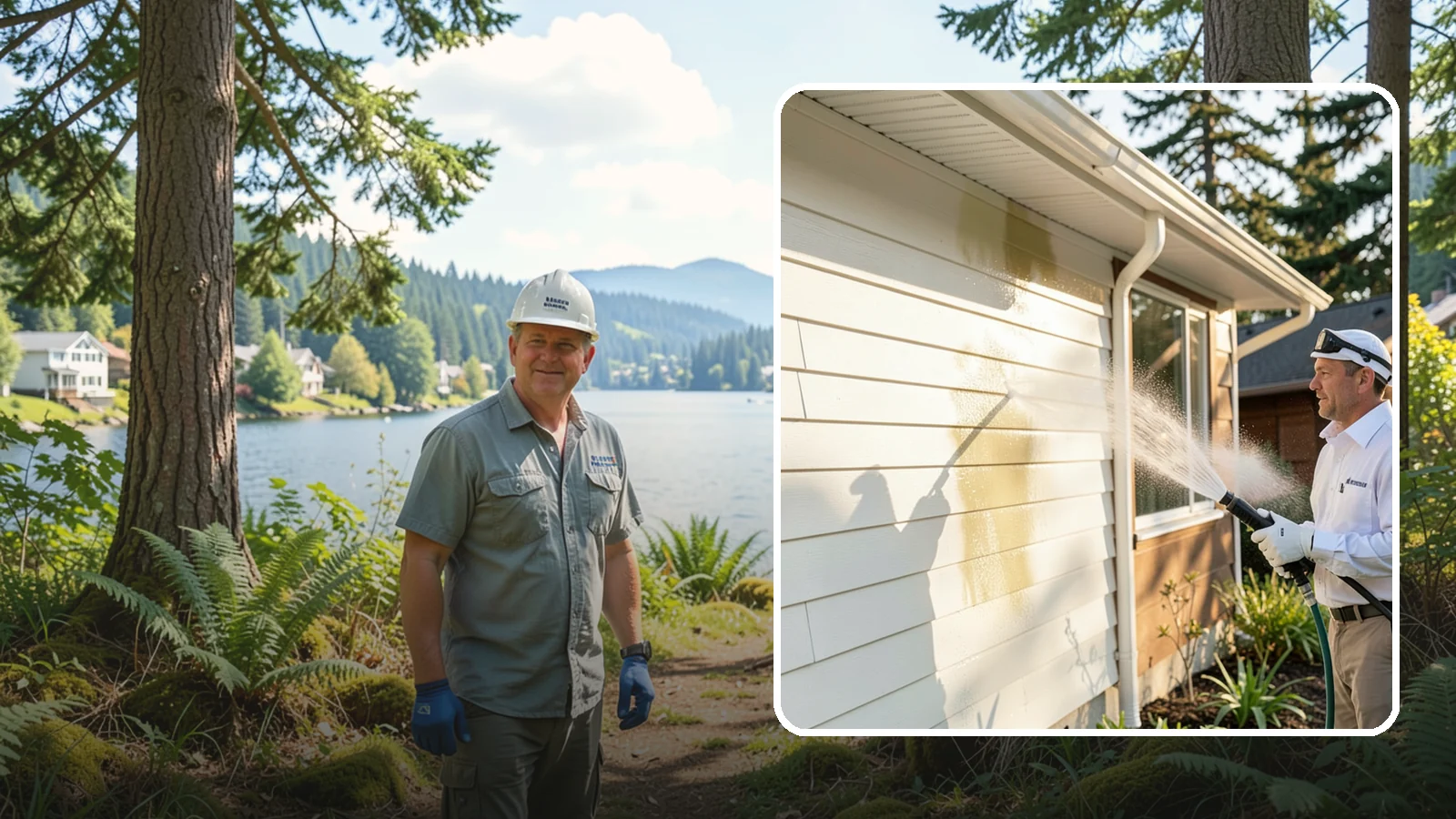 Exterior House Cleaning in Milton, King County, WA - Exterior house cleaning tackles the full outside of your home, from siding and soffits to trim and entry areas dulled by...
