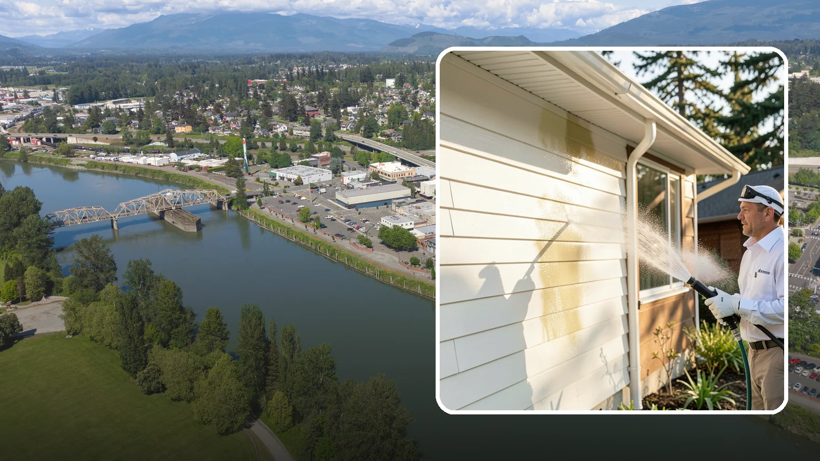 Exterior House Cleaning in Mount Vernon, Skagit County, WA - Exterior house cleaning tackles the full outside of your home, from siding and soffits to trim and entry areas dulled by...