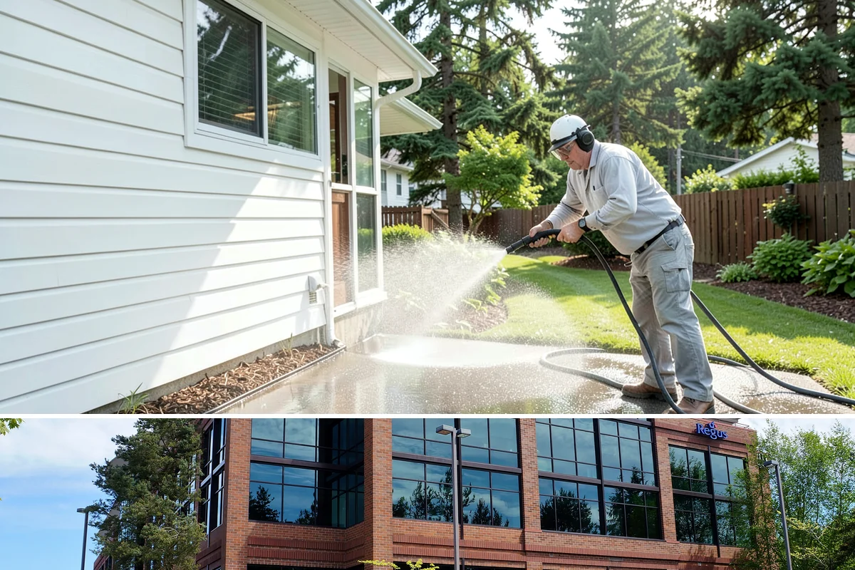 Exterior House Cleaning in Mountlake Terrace, Snohomish County, WA - Plan for the warmer months of late spring to early autumn when surfaces dry quickly between cleaning steps.