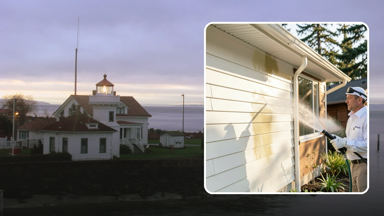 Exterior House Cleaning in Mukilteo, Snohomish County, WA - Exterior house cleaning tackles the full outside of your home, from siding and soffits to trim and entry areas dulled by...