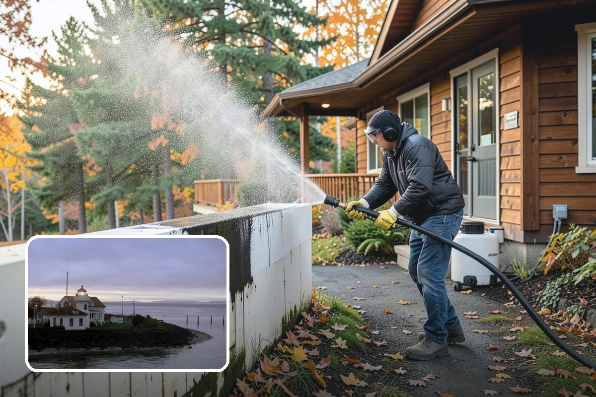 Exterior House Cleaning in Mukilteo, Snohomish County, WA - Covers the whole envelope, not just the obvious walls