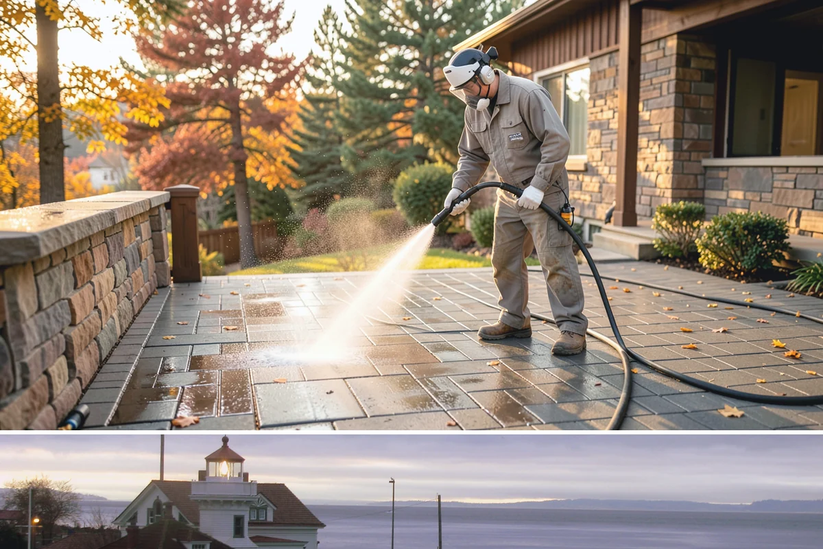 Exterior House Cleaning in Mukilteo, Snohomish County, WA - Plan for the warmer months of late spring to early autumn when surfaces dry quickly between cleaning steps.