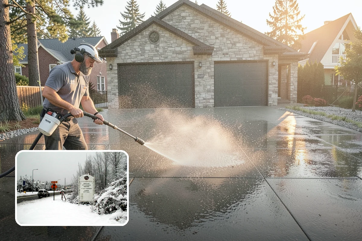 Exterior House Cleaning in Newcastle, King County, WA - Covers the whole envelope, not just the obvious walls