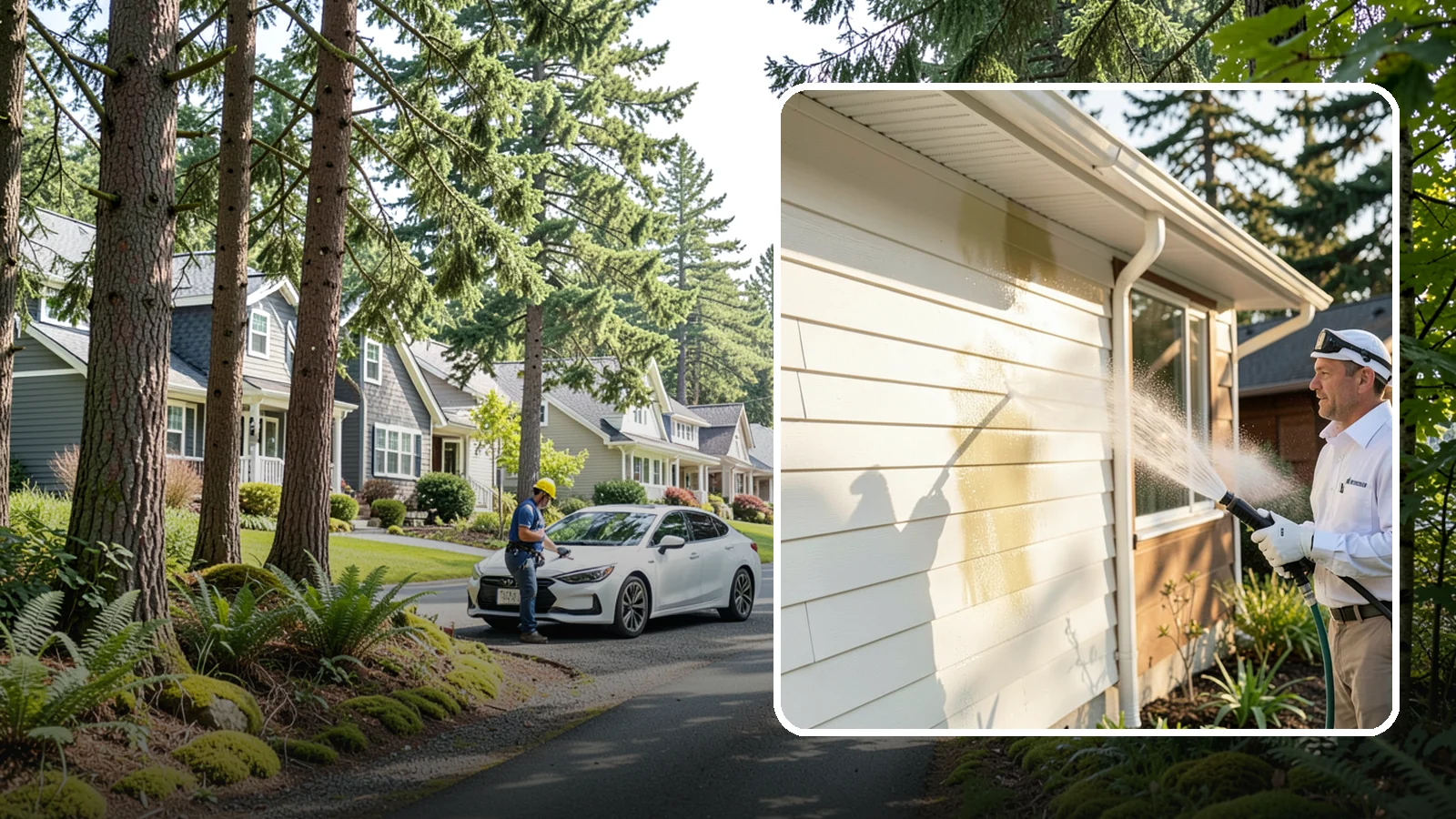 Exterior House Cleaning in Normandy Park, King County, WA - Exterior house cleaning tackles the full outside of your home, from siding and soffits to trim and entry areas dulled by...
