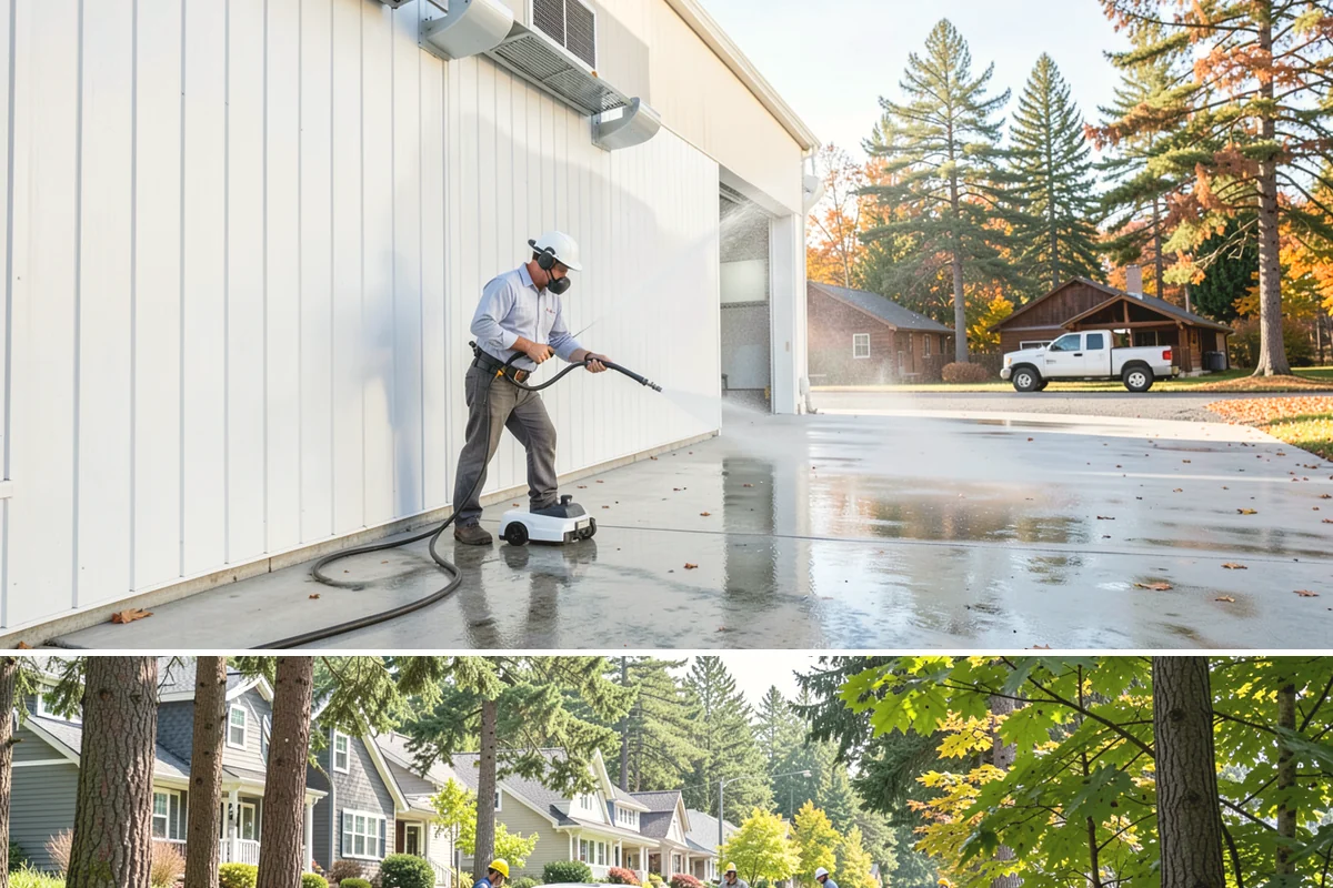 Exterior House Cleaning in Normandy Park, King County, WA - Plan for the warmer months of late spring to early autumn when surfaces dry quickly between cleaning steps.