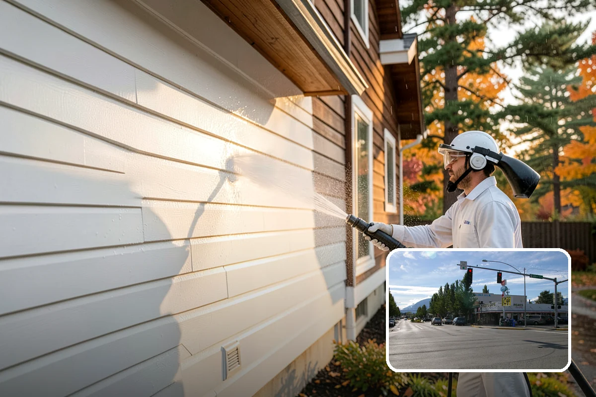 Exterior House Cleaning in North Bend, King County, WA - Covers the whole envelope, not just the obvious walls