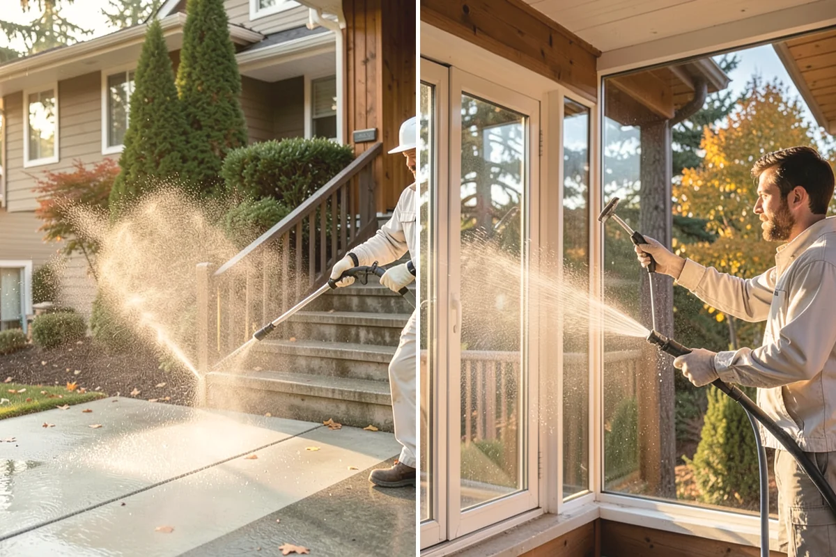 Exterior House Cleaning in North Bend, King County, WA - Walk the perimeter and map every surface needing attention