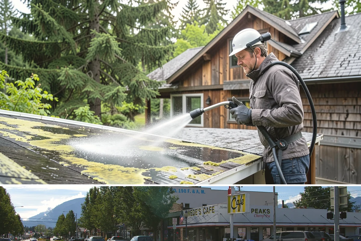 Exterior House Cleaning in North Bend, King County, WA - Plan for the warmer months of late spring to early autumn when surfaces dry quickly between cleaning steps.