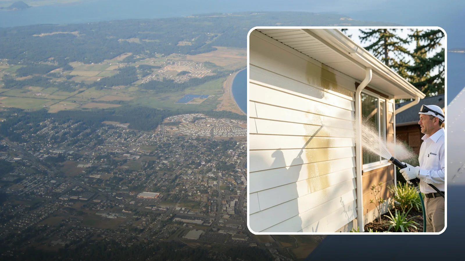 Exterior House Cleaning in Oak Harbor, Island County, WA - Exterior house cleaning tackles the full outside of your home, from siding and soffits to trim and entry areas dulled by...
