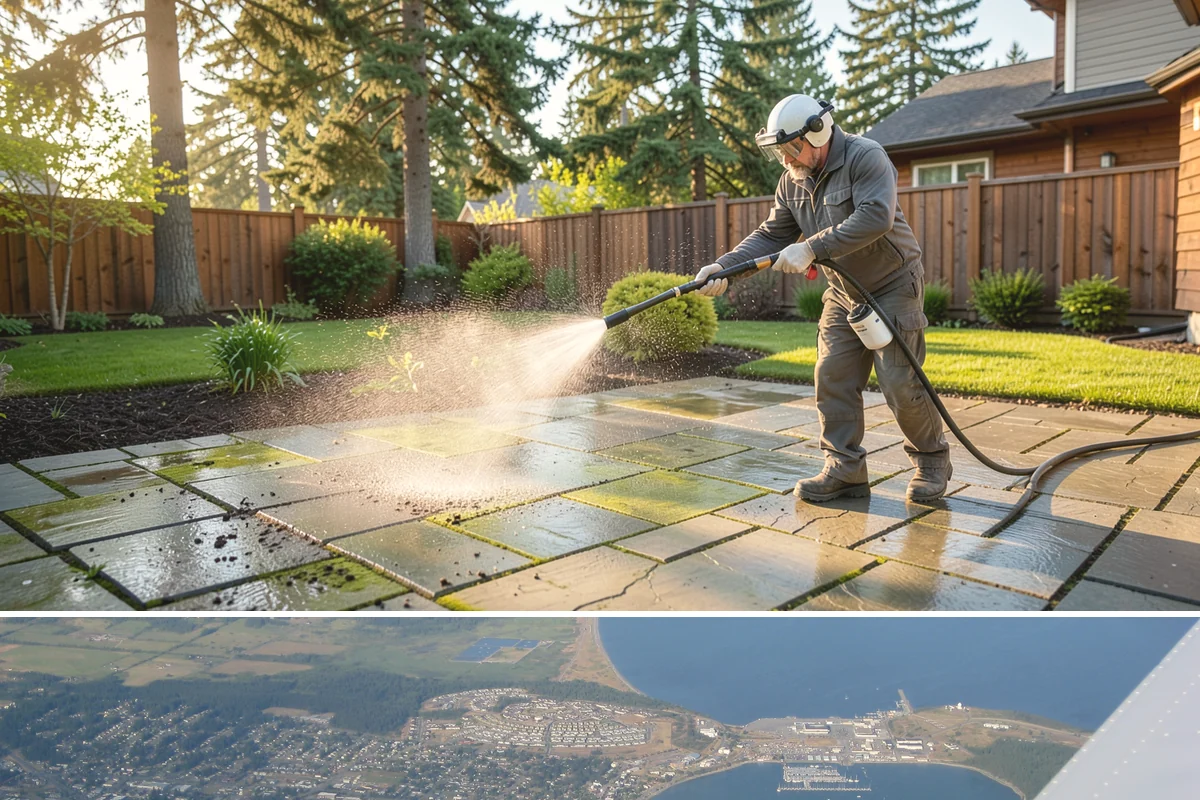 Exterior House Cleaning in Oak Harbor, Island County, WA - Plan for the warmer months of late spring to early autumn when surfaces dry quickly between cleaning steps.