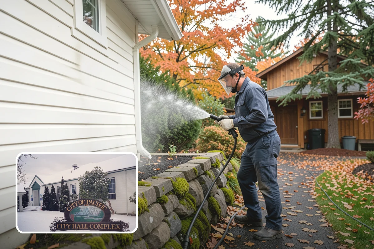 Exterior House Cleaning in Pacific, King County, WA - Covers the whole envelope, not just the obvious walls