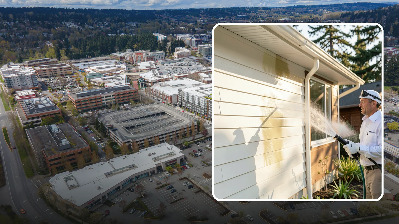 Exterior House Cleaning in Redmond, King County, WA - Exterior house cleaning tackles the full outside of your home, from siding and soffits to trim and entry areas dulled by...