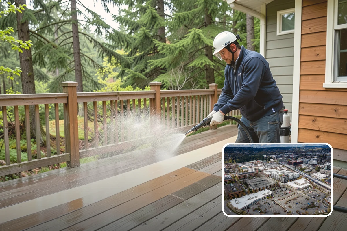 Exterior House Cleaning in Redmond, King County, WA - Covers the whole envelope, not just the obvious walls