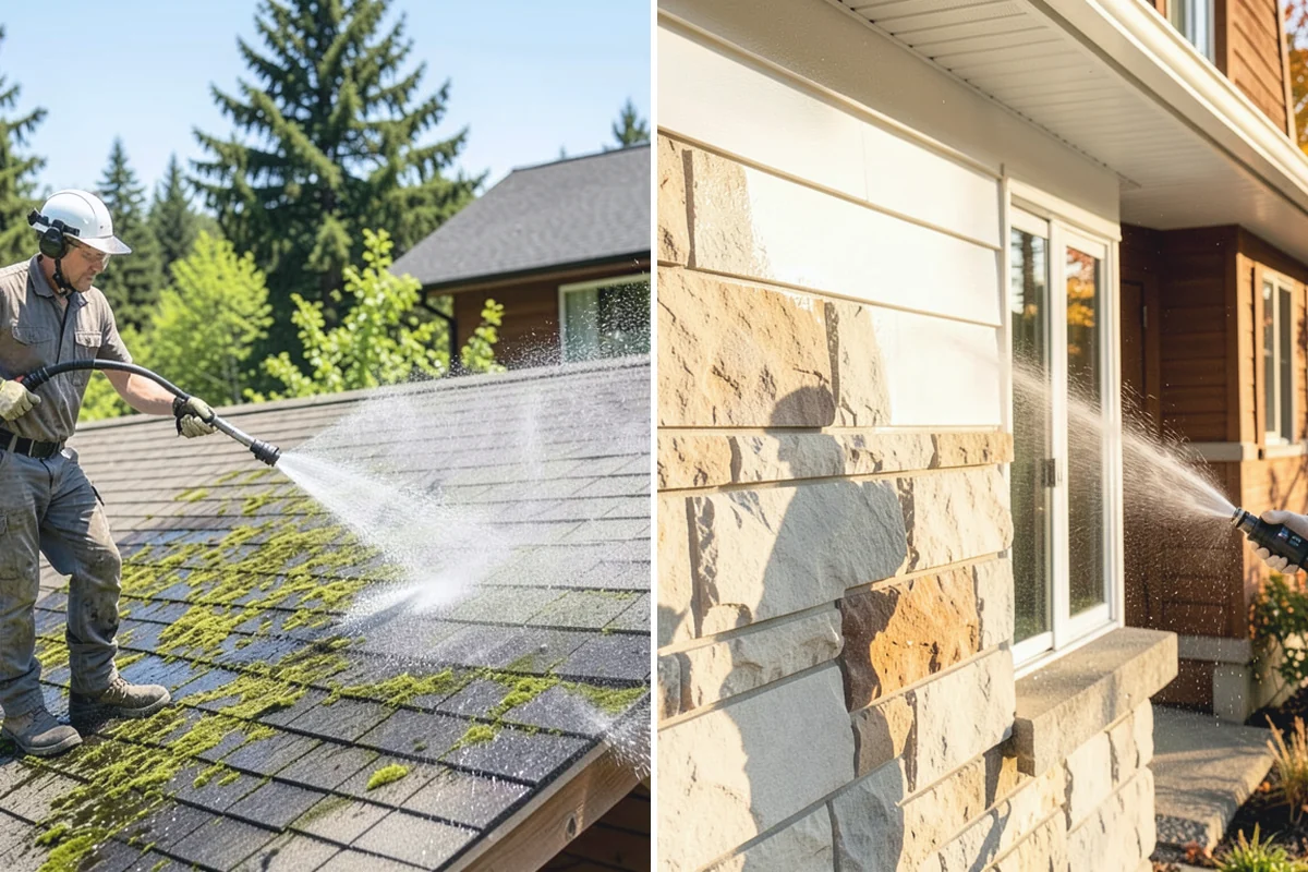 Exterior House Cleaning in Redmond, King County, WA - Walk the perimeter and map every surface needing attention