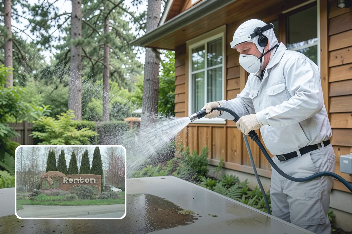 Exterior House Cleaning in Renton, King County, WA - Covers the whole envelope, not just the obvious walls