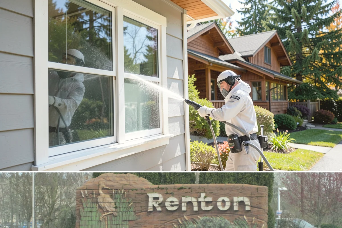 Exterior House Cleaning in Renton, King County, WA - Plan for the warmer months of late spring to early autumn when surfaces dry quickly between cleaning steps.