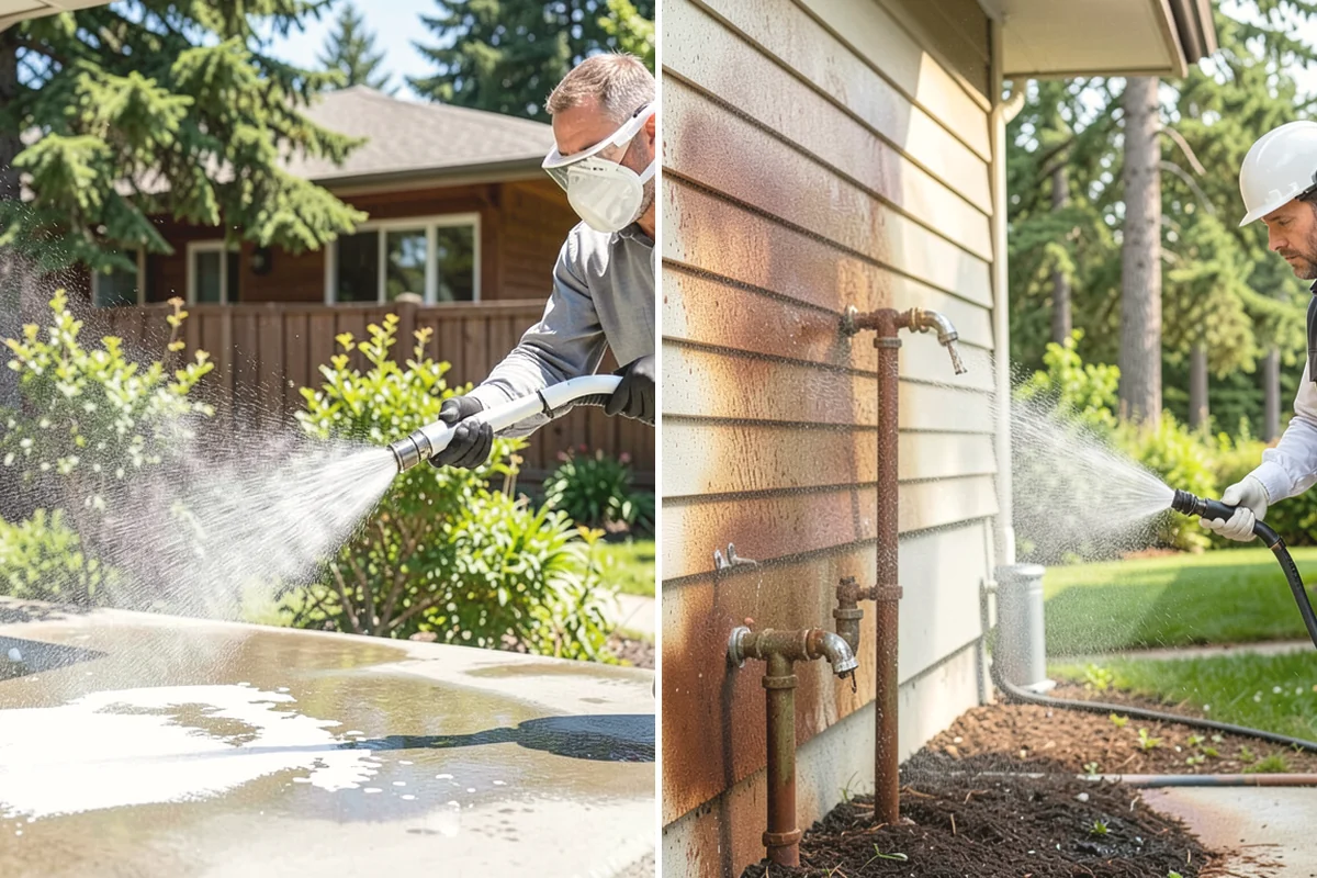 Exterior House Cleaning in Ruston, Pierce County, WA - Walk the perimeter and map every surface needing attention