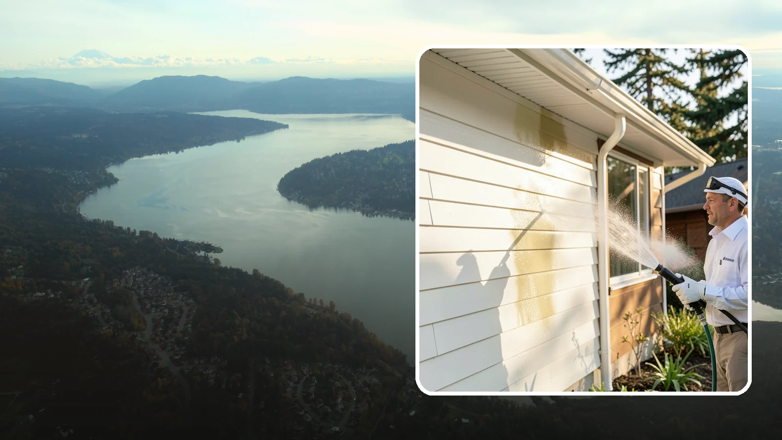 Exterior House Cleaning in Sammamish, King County, WA - Exterior house cleaning tackles the full outside of your home, from siding and soffits to trim and entry areas dulled by...