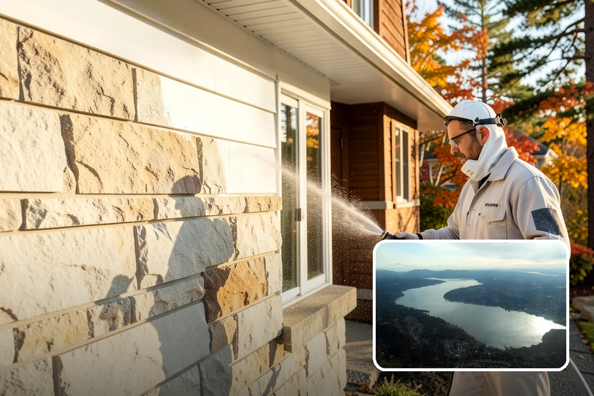 Exterior House Cleaning in Sammamish, King County, WA - Covers the whole envelope, not just the obvious walls